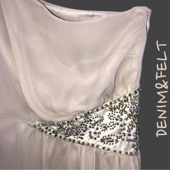 Free People Beige Dancing Moonlight Formal/Semi Formal Beaded/Jeweled Dress| EUC - Picture 9 of 10